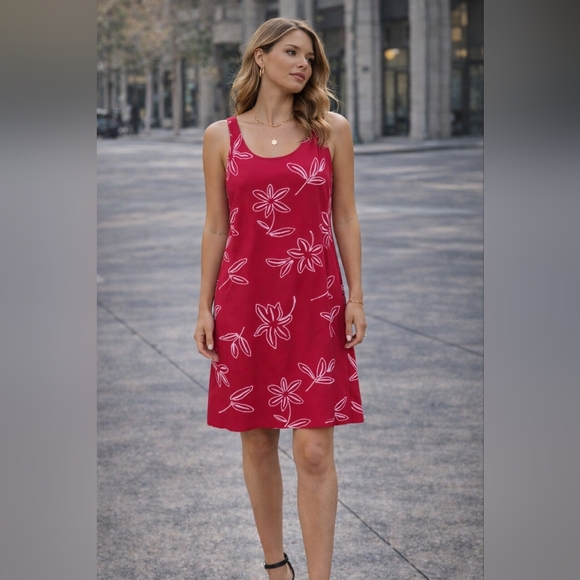 Gitane Dresses & Skirts - Floral Red Mini Dress